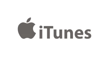 a grayscale version of the Itunes logo